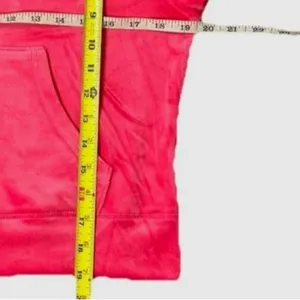 Juicy Couture NWT Pink Velour Zip Hoodie L Rhinestone Logo Y2K McBling thumbnail 6