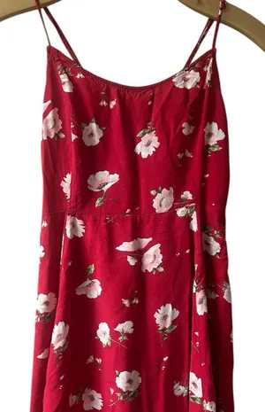 Forever 21 Red Floral Summer Dress thumbnail 1