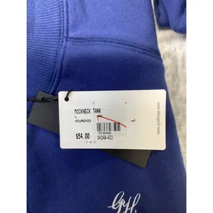 Gold Hinge Azure Mockneck Tank GH248-AZU Blue Cropped Sleeveless Sweatshirt L thumbnail 7