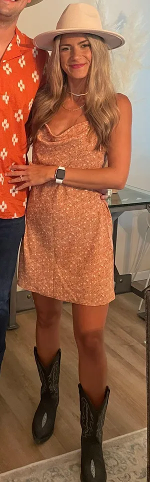 Floral Cowl Neck Slip Dress Tan thumbnail 2