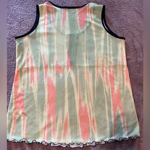 Multi color sleeveless shell blouse Yellow Size XL thumbnail 3