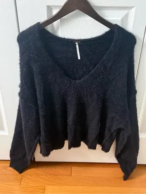 Free People Icing V Pullover in Black thumbnail 2