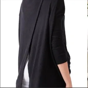 Free People Juicy Long Sleeve thermal Top in black ‎ size XS NWT msrp $88 thumbnail 2