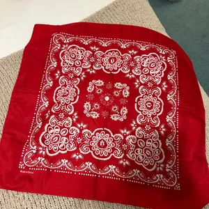 Red Paisley Square Bandana Scarf thumbnail 1