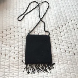 Boho Handmade beaded bag Black thumbnail 2