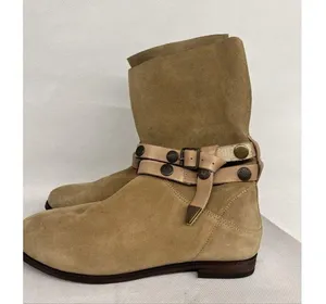 Free People Hayden Slouch Boots Women’s Boots Sz 38 , 7-7.5 Suede Buckle Calf thumbnail 4