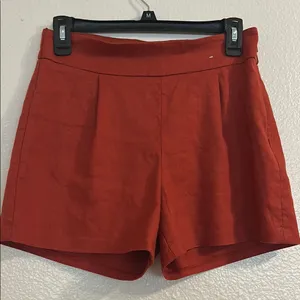 Express High Waist Red Shorts thumbnail 1