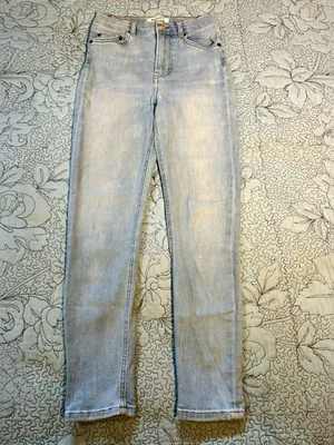 Reformation High & Skinny Crop Jeans St. Lucia Light Wash High Rise Sz 25💛 thumbnail 3