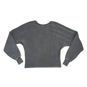 Joah Brown Sweatshirt Women One Size Black Good Dolman Sleeve Cropped Vintage thumbnail 5