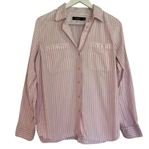 Lauren Ralph Lauren pink striped pocket front button down large thumbnail 2