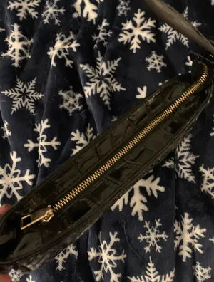Black Crocodile Handbag Shoulder Purse thumbnail 3