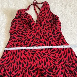 Free People Cecil Halter Mini Dress Red Black Size L Y2K Party thumbnail 5