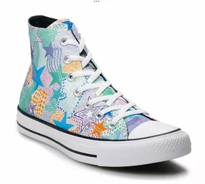 Converse Chuck Taylor all star mosaic design high top sneakers lace up size 7.5 thumbnail 1