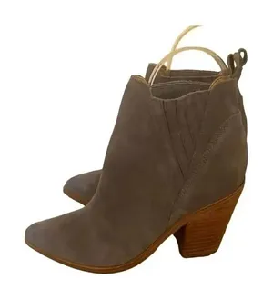 Marc Fisher Suede Leather Gadri Pointed Toe Bootie Gray SZ 6.5 thumbnail 1