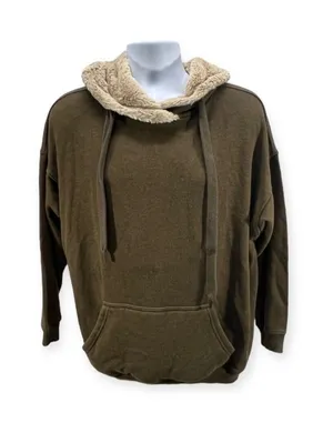 Aerie Sherpa Lined Hoodie Jacket Size M thumbnail 1