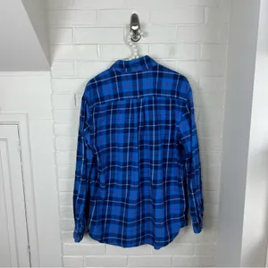 St. John’s Bay Blue Plaid Classic Fit Flannel Shirt Size M Unisex thumbnail 6