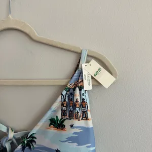 Aerie V One Piece Swimsuit Sunfade Teal NWT thumbnail 8