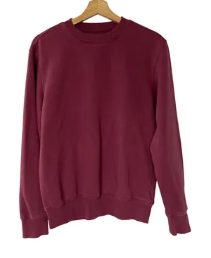 Goodfellow‎ & Co pink crewneck fleece lined sweater men's size S cotton blend thumbnail 1