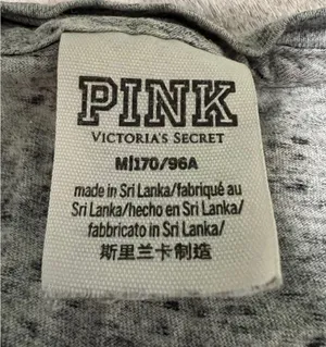 Victorias Secret “Pink” in purple sequin lettering T-Shirt thumbnail 3