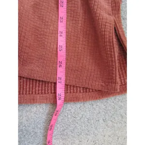 Forever 21 Button‎ Down Shirt Large Orange Corduroy Ribbed Oversized Shacket thumbnail 10
