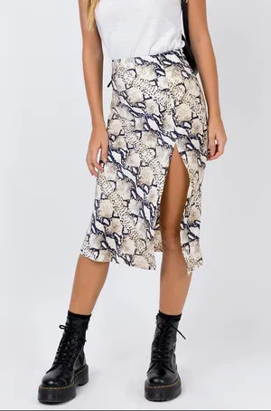 princess polly snakeskin midi skirt thumbnail 1