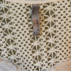 Entro Cream Tie Front 3/4 Sleeve Blouse thumbnail 3