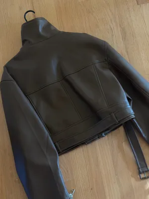 Lioness Brown Leather Jacket thumbnail 4