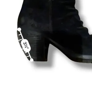 Born Aire Ankle Booties 5.5 Black Suede Slouchy Pointed Toe Stacked Heel Zip‎ thumbnail 12