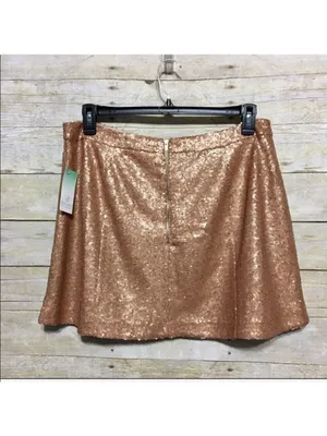 DECREE gorgeous rose gold bronze sequin mini skirt size M thumbnail 5