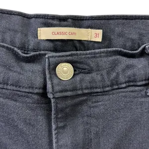 Levis Blue Classic Capri High Waist Lightweight Stretch Jeans Womens 12 31 Waist thumbnail 7