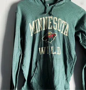 NHL MN Wild Hockey Graphic Lightweight Long Sleeve Hoodie Tee M thumbnail 2