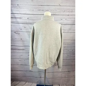 White Fox Los Angeles Quarter Zip Sweatshirt S/M Gray Oversized Pullover￼ thumbnail 3