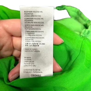 Anthropologie Ruffled One-Shoulder‎ Mini Dress Sleeveless Flowy Green Size Small thumbnail 10