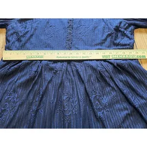 SUZANNE BETRO Navy Blue Lace Bodice Pleated Dress Women's Size XL -‎ NWT $100 thumbnail 12