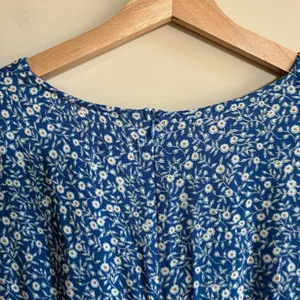 Princess Polly Floral Mini Dress 8 Blue Womens Rayon V-Neck Short Sleeve thumbnail 10