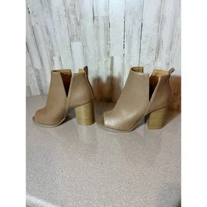 Womens‎ Pink Lily Beth Brown Open Toe Shoes size 9 NEW thumbnail 3