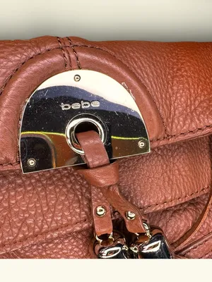Vintage Bebe Y2K Leather Slouchy Hobo Shoulder Bag Brown Boho Tassel thumbnail 3