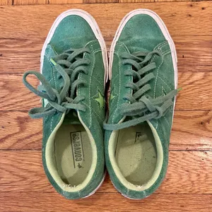 Converse One Star Pinstripe Ox Mint Green/Lime Suede Sneakers 159816C Streetwear thumbnail 9