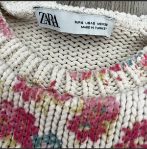 Zara Floral Knit Tank Top thumbnail 5