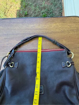 Dooney & Bourke Florentine Leather Medium Hobo Shoulder Bag Brown Tassel thumbnail 10