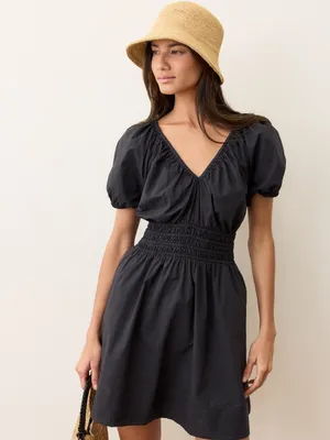 Marine Layer Emery‎ Poplin Mini Dress Black Size XL thumbnail 2