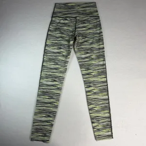 Aerie Chill Play Move Leggings Neon Yellow Black Space‎ Dye High Waisted Medium thumbnail 8