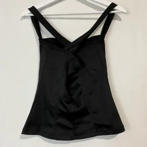 DNA Couture Women’s Crisscross Back Mock Corset Lace Tank Top Black NWOT thumbnail 8