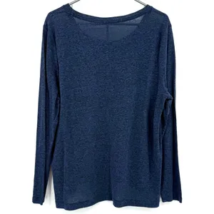 Gap Size Large Linen Blend‎ Long Sleeve Tee Shirt Top Blouse Blue Lightweight thumbnail 2