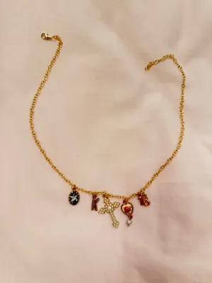 Custom Charm Necklace Gold thumbnail 2