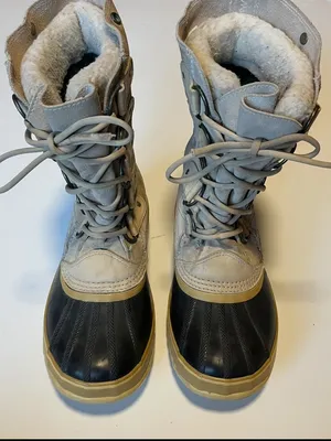 Sorel Joan Of Arctic Two-Tone Waterproof Winter Boots - Gray, Black, Tan thumbnail 1