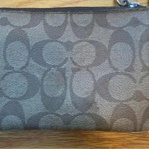 Coach Tan Signature Wristlet with Gold Accents thumbnail 7