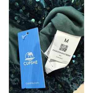 NWT Cupshe Green Sequin Embellished Long Sleeve Mini Dress Medium thumbnail 6