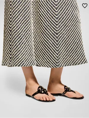 Tory Burch Miller Patent Leather Sandals SZ 8 Vacation Preppy Like New thumbnail 2