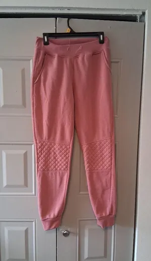 True Rock women's sweatpants sweats joggers loungewear in pink size large. Fits smaller to size. thumbnail 1